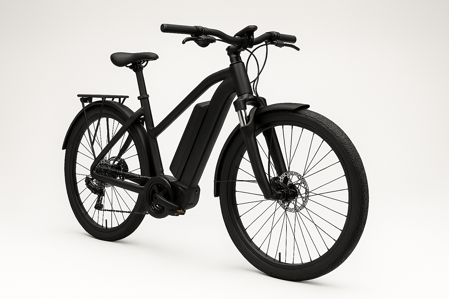Matsutek E-Bike 暗灰色前側角